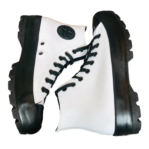 Converse Chuck Taylor All Star High Surface Fusion Lugged Boots White Size 10 - Picture 3 of 12